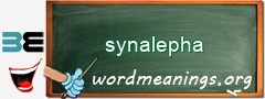WordMeaning blackboard for synalepha